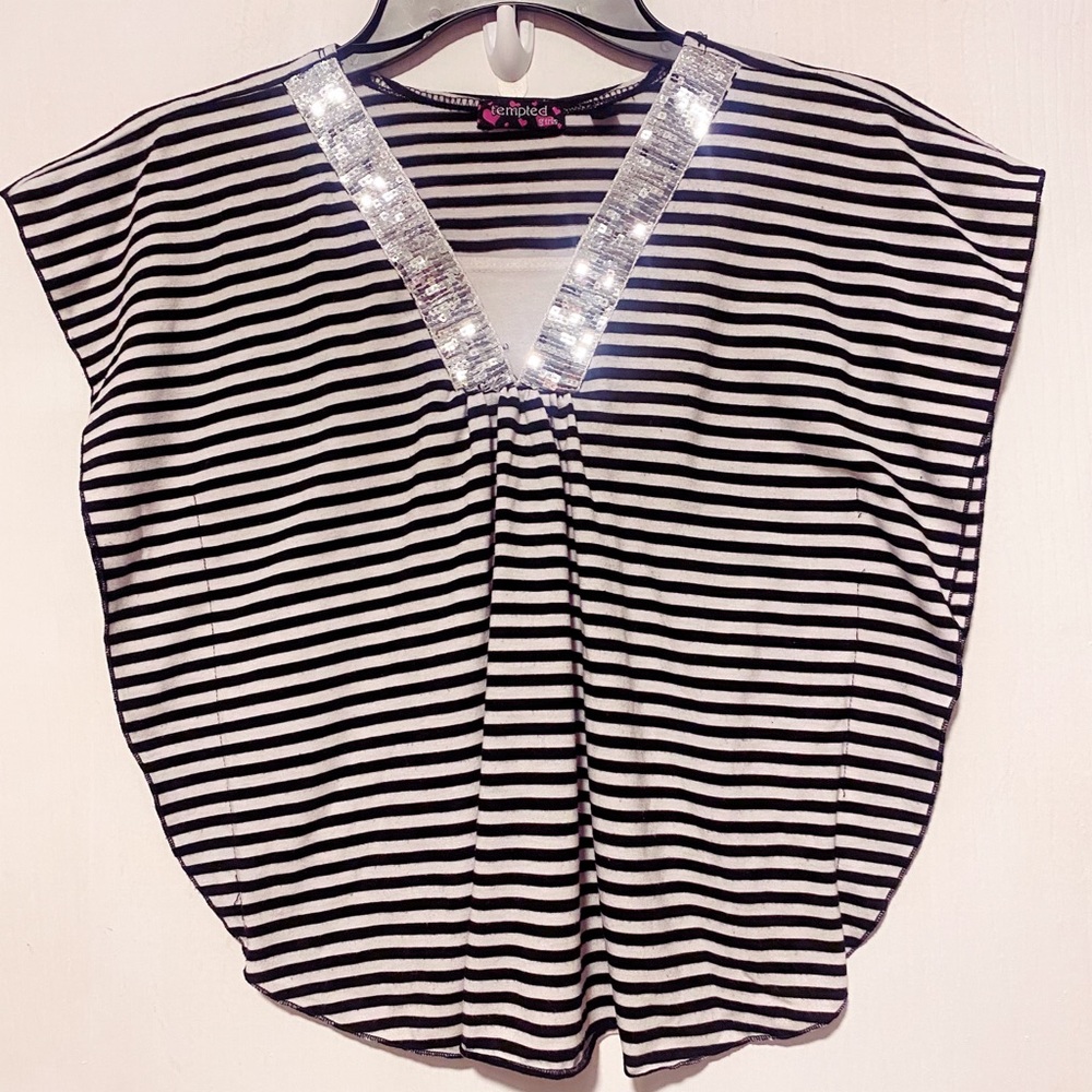 Girls Dolman Striped Top
